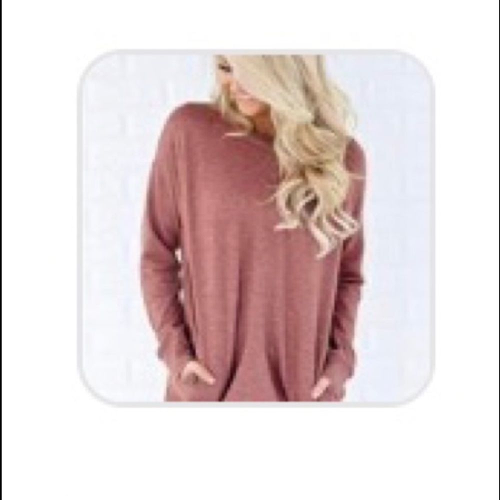 🌸 5 for $20 Brick Red Crew Neck Long SweatShirt